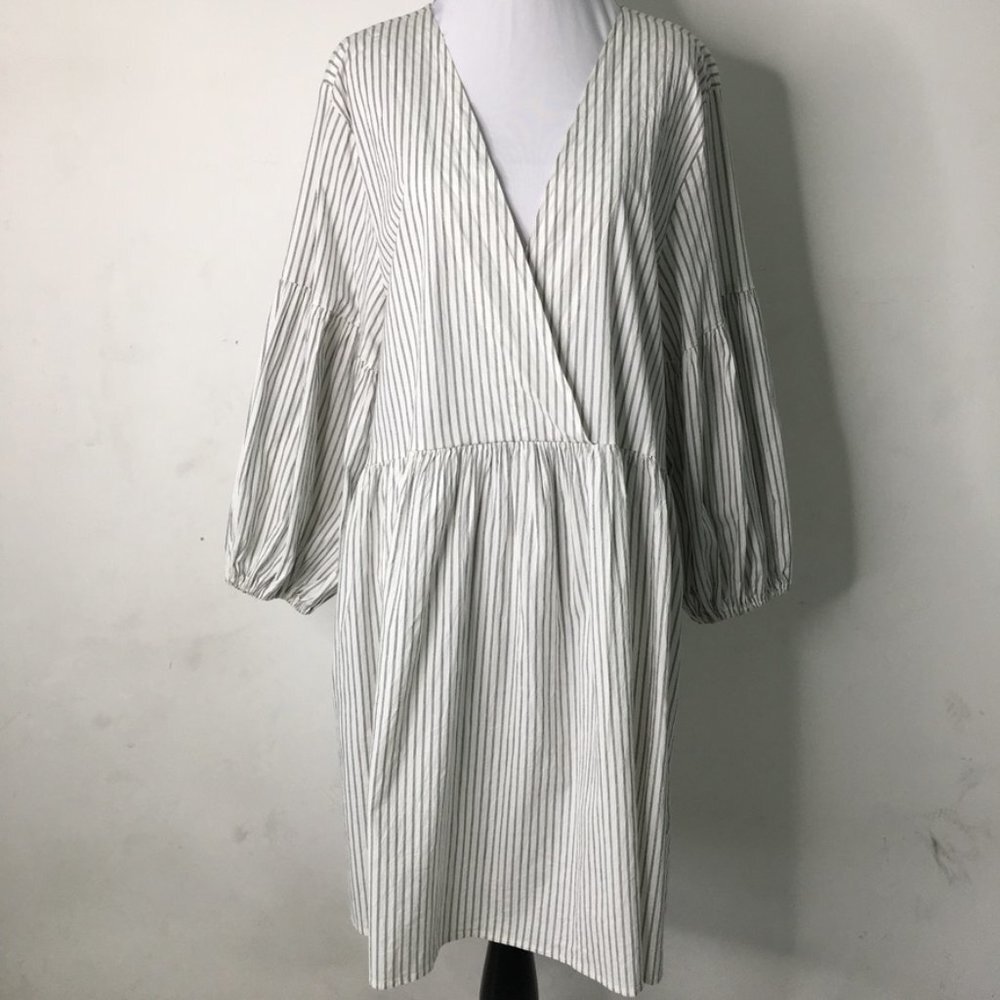 New Anthropologie Amadi Women's Striped Dress Size Large V Neck
